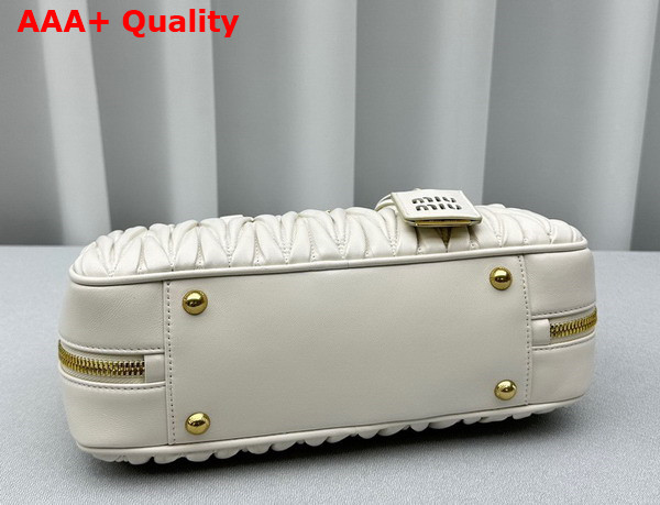 Miu Miu Arcadie Matelasse Nappa Leather Bag in White 5BB148 Replica