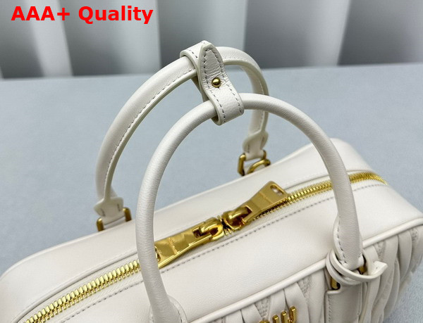 Miu Miu Arcadie Matelasse Nappa Leather Bag in White 5BB148 Replica