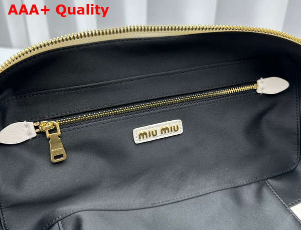 Miu Miu Arcadie Matelasse Nappa Leather Bag in White 5BB148 Replica