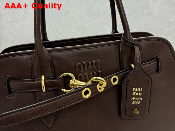 Miu Miu Aventure Nappa Leather Bag in Briarwood 5BG291 Replica