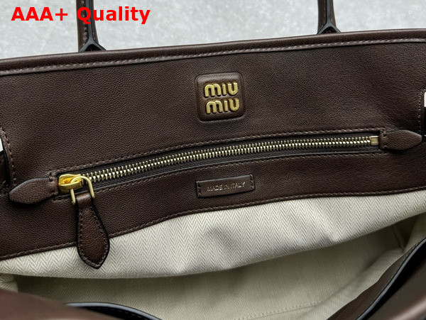 Miu Miu Aventure Nappa Leather Bag in Briarwood 5BG291 Replica