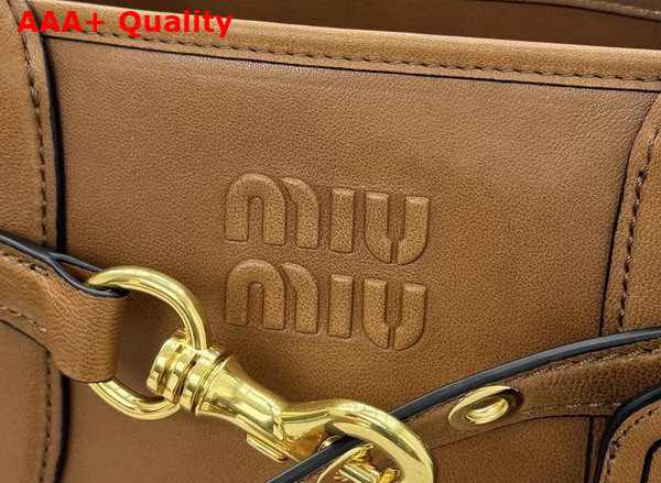 Miu Miu Aventure Nappa Leather Bag in Cognac 5BG291 Replica