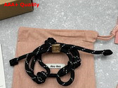 Miu Miu Cord and Nylon Bracelet in Black 5IB538 Replica