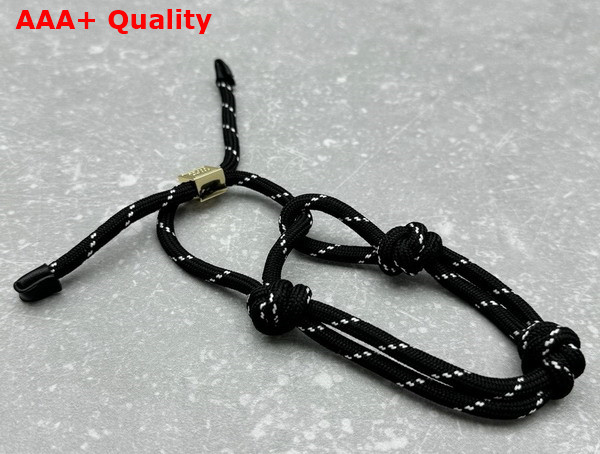 Miu Miu Cord and Nylon Bracelet in Black 5IB538 Replica