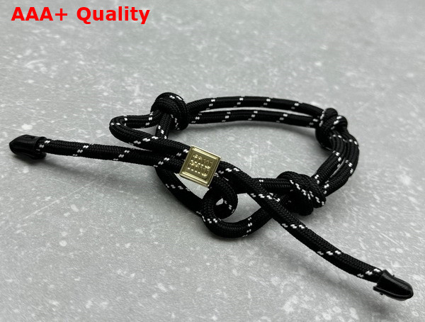 Miu Miu Cord and Nylon Bracelet in Black 5IB538 Replica