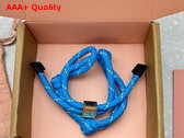 Miu Miu Cord and Nylon Bracelet in Light Blue 5IB538 Replica