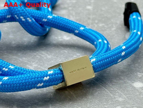 Miu Miu Cord and Nylon Bracelet in Light Blue 5IB538 Replica