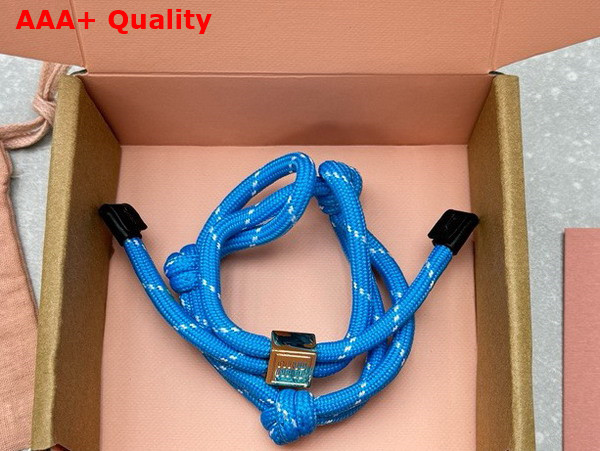 Miu Miu Cord and Nylon Bracelet in Light Blue 5IB538 Replica