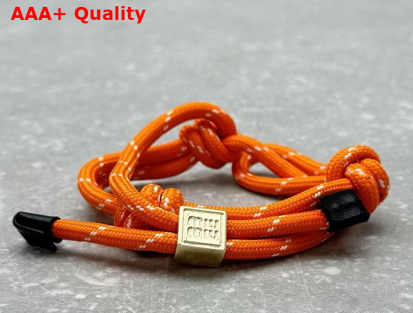 Miu Miu Cord and Nylon Bracelet in Orange 5IB538 Replica