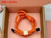 Miu Miu Cord and Nylon Bracelet in Orange 5IB538 Replica