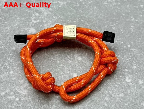 Miu Miu Cord and Nylon Bracelet in Orange 5IB538 Replica