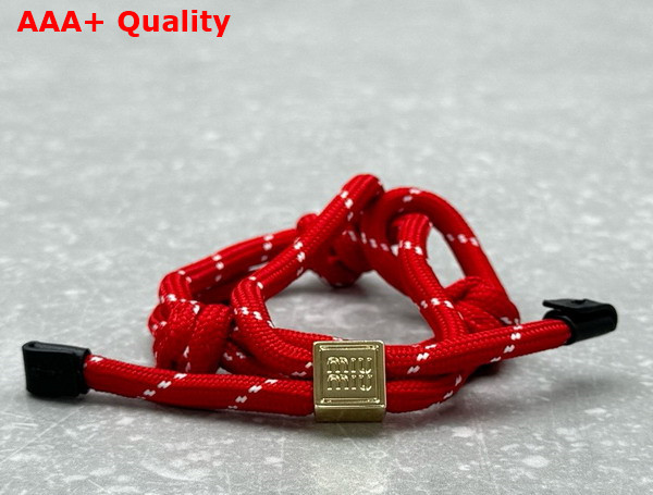 Miu Miu Cord and Nylon Bracelet in Red 5IB538 Replica