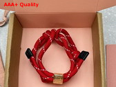 Miu Miu Cord and Nylon Bracelet in Red 5IB538 Replica