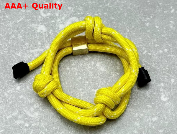 Miu Miu Cord and Nylon Bracelet in Yellow 5IB538 Replica