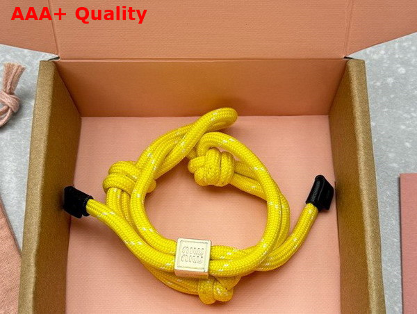 Miu Miu Cord and Nylon Bracelet in Yellow 5IB538 Replica