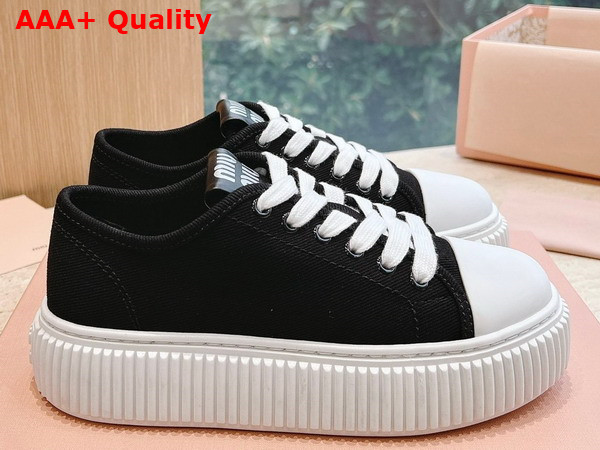 Miu Miu Denim Sneakers in Black 5E889D Replica