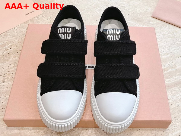 Miu Miu Denim Sneakers in Black 5E890D Replica