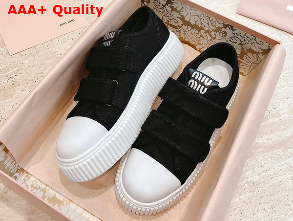 Miu Miu Denim Sneakers in Black 5E890D Replica