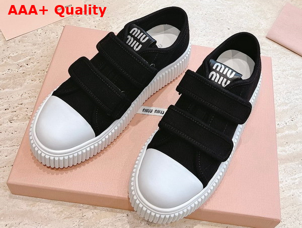 Miu Miu Denim Sneakers in Black 5E890D Replica