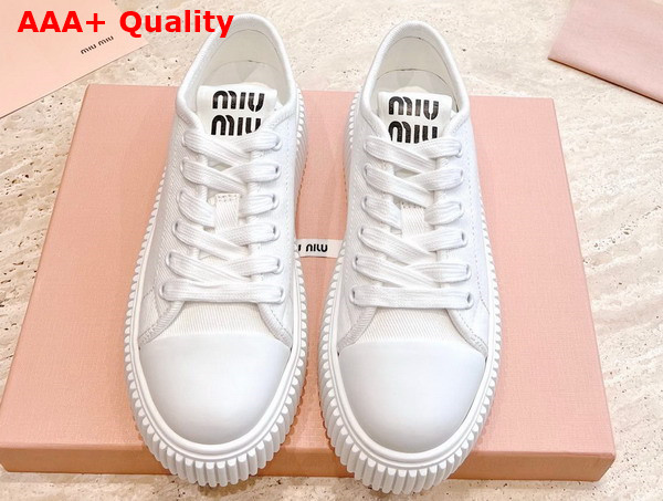 Miu Miu Denim Sneakers in White 5E889D Replica