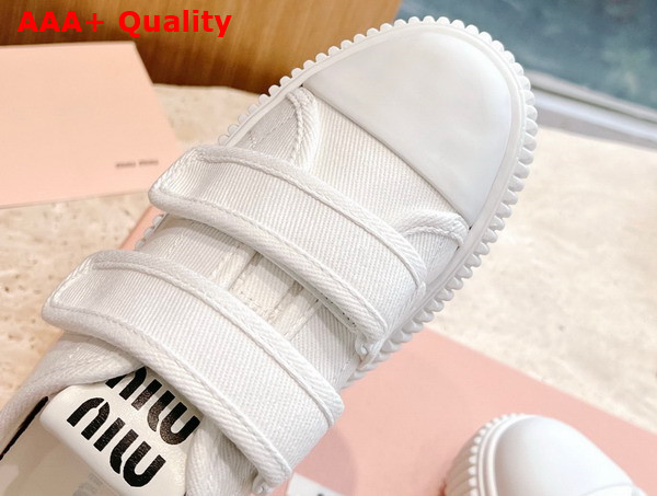 Miu Miu Denim Sneakers in White 5E890D Replica