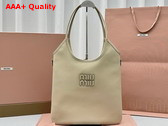 Miu Miu IVY Leather Bag in Beige 5BG231 Replica