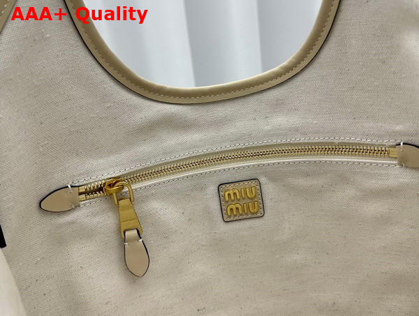 Miu Miu IVY Leather Bag in Beige 5BG231 Replica