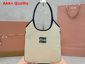 Miu Miu Ivy Canvas Bag in Beige and Blue 5BG231 Replica