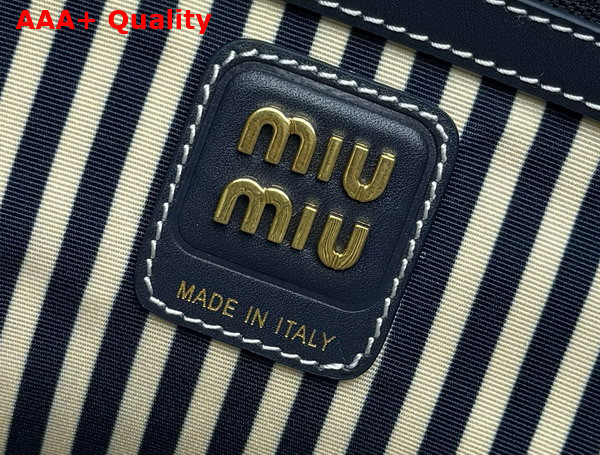 Miu Miu Ivy Canvas Bag in Beige and Blue 5BG231 Replica