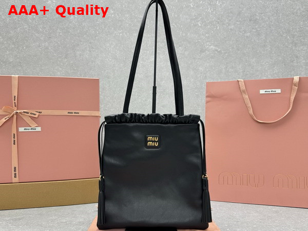 Miu Miu Joie Nappa Leather Bag in Black 5BG303 Replica