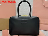 Miu Miu Leather Beau Bag in Black 5BB117 Replica