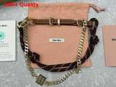 Miu Miu Leather Cord and Metal Trick Cognac and Tobacco 5TL510 Replica