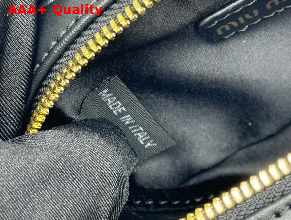 Miu Miu Leather Micro Bag in Black 5NR036 Replica