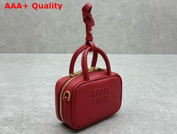 Miu Miu Leather Micro Bag in Red 5NR036 Replica