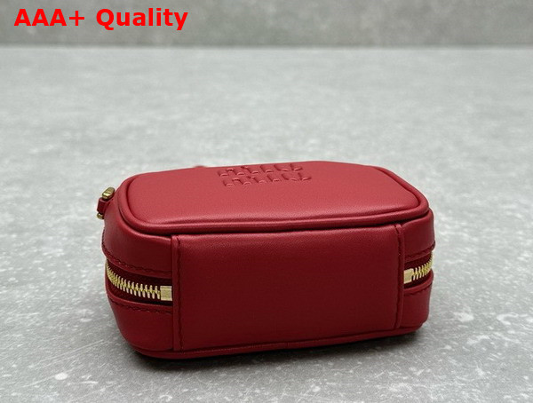 Miu Miu Leather Micro Bag in Red 5NR036 Replica