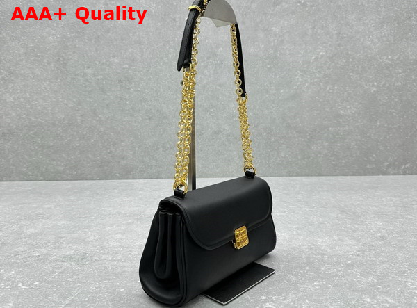 Miu Miu Leather Shoulder Bag in Black 5BD266 Replica