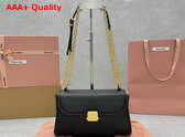 Miu Miu Leather Shoulder Bag in Black 5BD266 Replica