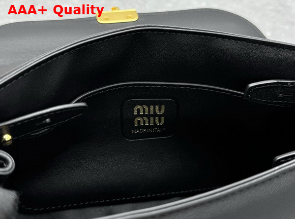 Miu Miu Leather Shoulder Bag in Black 5BD266 Replica