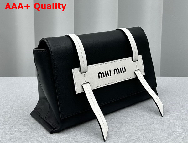 Miu Miu Leather Shoulder Bag in Black Replica