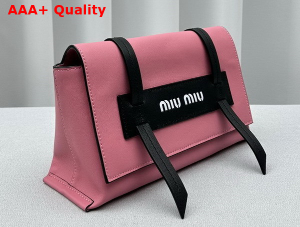 Miu Miu Leather Shoulder Bag in Pink Replica