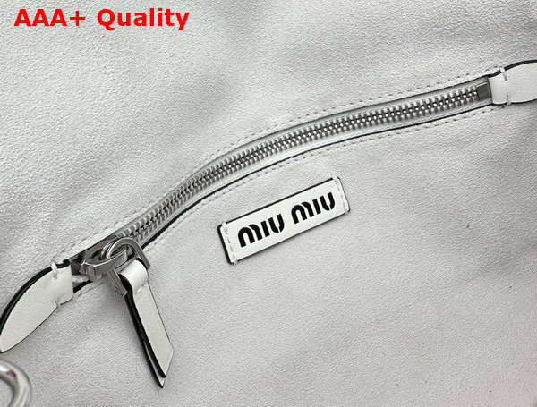 Miu Miu Leather Shoulder Bag in White Replica