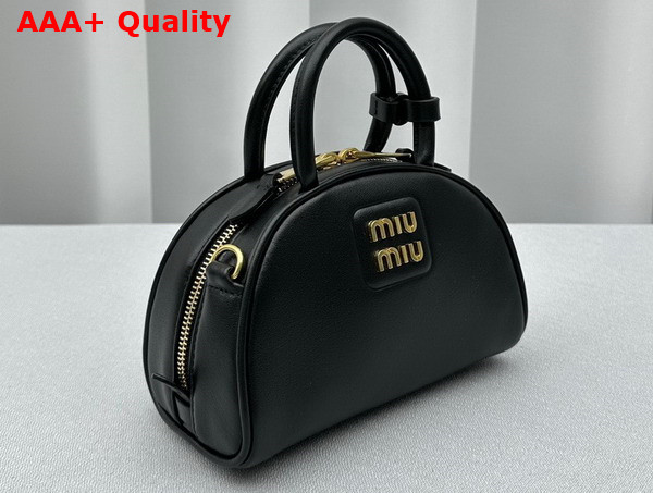 Miu Miu Leather Top Handle Bag in Black 5BP085 Replica