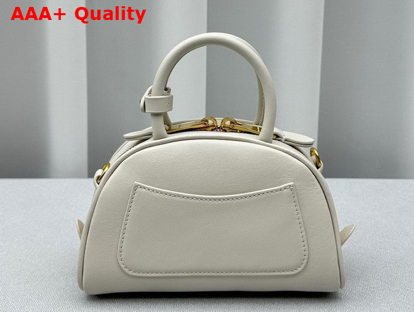 Miu Miu Leather Top Handle Bag in Chalk White 5BP085 Replica