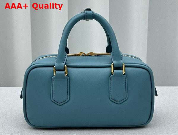 Miu Miu Leather Top Handle Bag in Marina Blue 5BB142 Replica