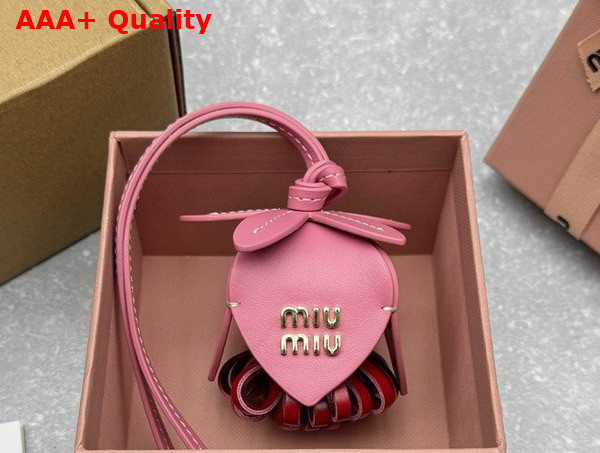 Miu Miu Leather Trick Pink and Red 5TL498 Replica