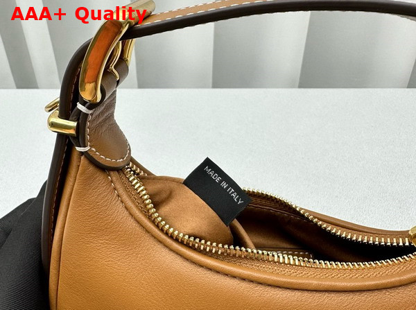 Miu Miu Mini Leather Hobo Bag in Caramel Replica