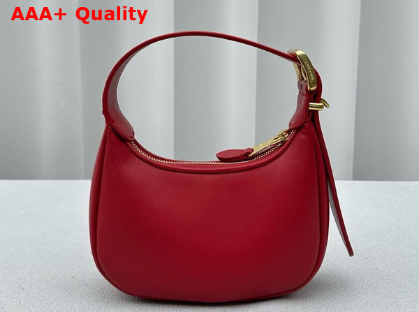 Miu Miu Mini Leather Hobo Bag in Red Replica