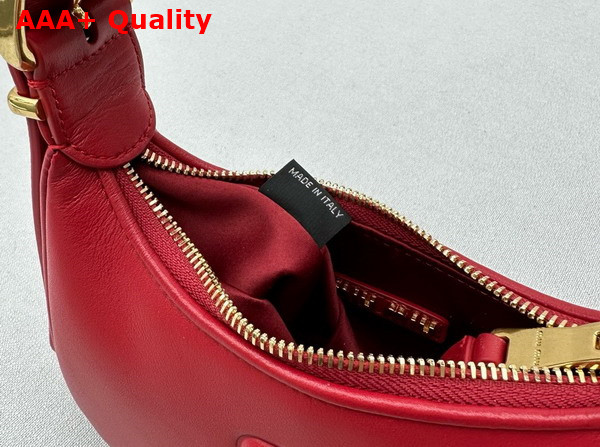 Miu Miu Mini Leather Hobo Bag in Red Replica