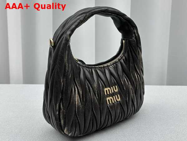 Miu Miu Miu Wander Matelasse Nappa Leather Mini Hobo Bag in Brown Replica