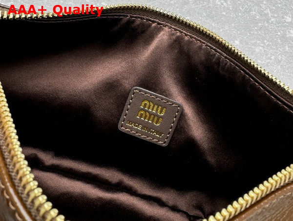 Miu Miu Naplak Patent Leather Pouch in Palisander 5NE841 Replica